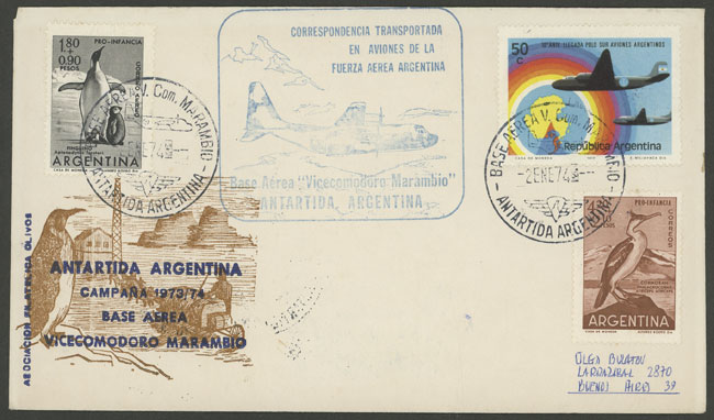 Lot 8 - argentine antarctica postal history -  Guillermo Jalil - Philatino Auction # 2218 ARGENTINA: 