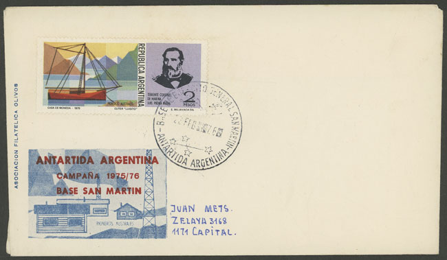 Lot 10 - argentine antarctica postal history -  Guillermo Jalil - Philatino Auction # 2218 ARGENTINA: 