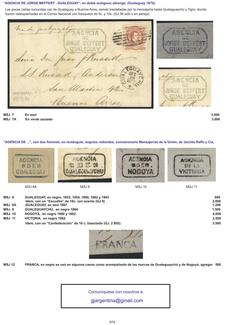 Lot 1 - Argentina books -  Guillermo Jalil - Philatino Auction # 2219  ARGENTINA: General auction with very low starts!