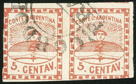 Lot 39 - Argentina confederation -  Guillermo Jalil - Philatino Auction # 2220 ARGENTINA: Special June auction