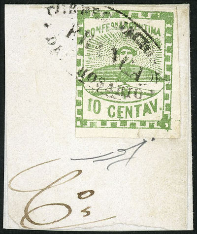 Lot 42 - Argentina confederation -  Guillermo Jalil - Philatino Auction # 2220 ARGENTINA: Special June auction