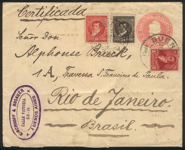 Lot 897 - Argentina postal history -  Guillermo Jalil - Philatino Auction # 2222 WORLDWIDE + ARGENTINA: Special June auction!