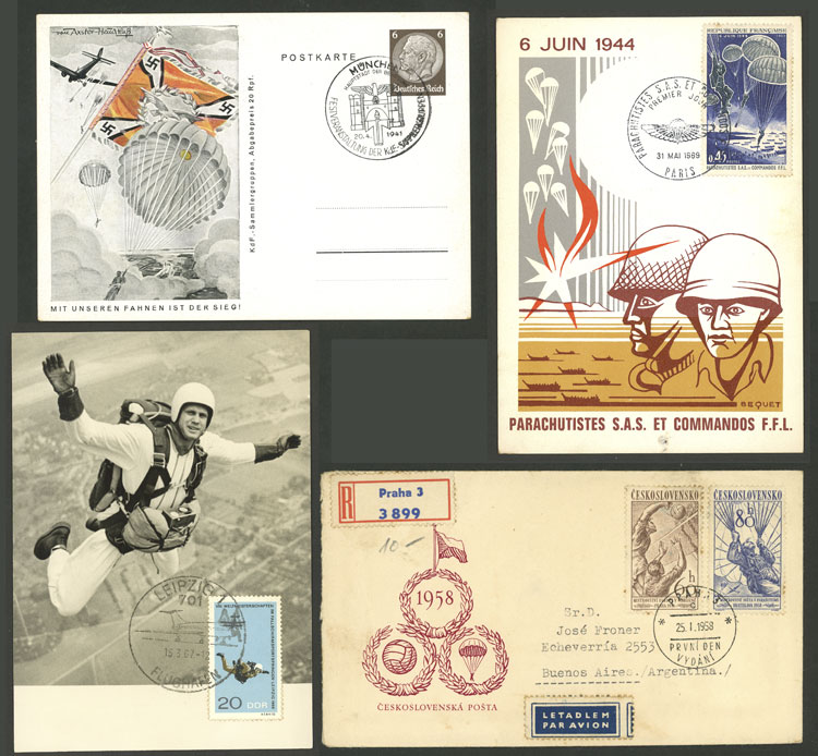 Lot 19 - TOPIC PARACHUTING Lots and Collections -  Guillermo Jalil - Philatino Auction # 2222 WORLDWIDE + ARGENTINA: Special June auction!