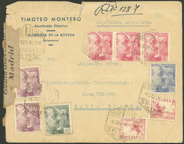 Lot 2297 - Spain postal history -  Guillermo Jalil - Philatino Auction # 2222 WORLDWIDE + ARGENTINA: Special June auction!
