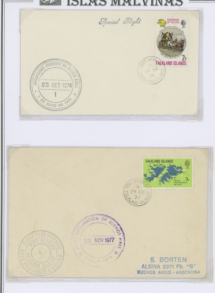 Lot 2845 - falkland islands/malvinas postal history -  Guillermo Jalil - Philatino Auction # 2222 WORLDWIDE + ARGENTINA: Special June auction!