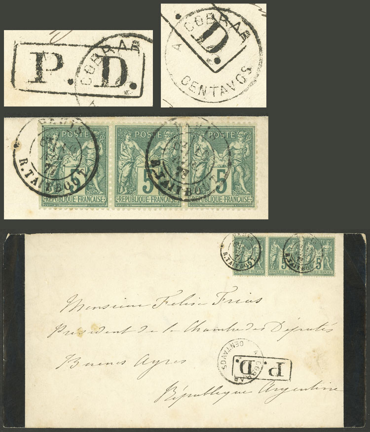 Lot 2430 - France postal history -  Guillermo Jalil - Philatino Auction # 2222 WORLDWIDE + ARGENTINA: Special June auction!