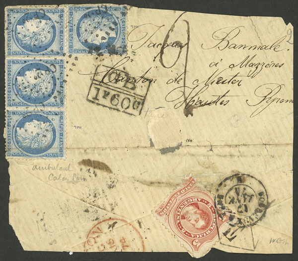 Lot 2429 - France postal history -  Guillermo Jalil - Philatino Auction # 2222 WORLDWIDE + ARGENTINA: Special June auction!