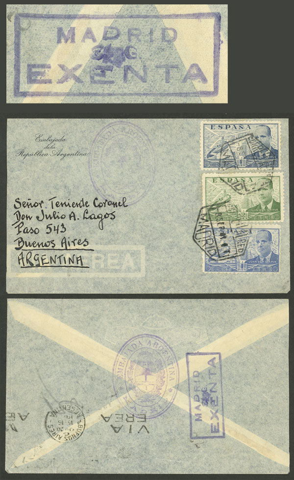 Lot 2299 - Spain postal history -  Guillermo Jalil - Philatino Auction # 2222 WORLDWIDE + ARGENTINA: Special June auction!