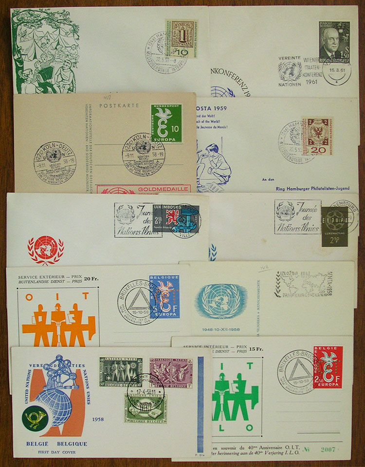 Lot 16 - topic united nations Lots and Collections -  Guillermo Jalil - Philatino Auction # 2222 WORLDWIDE + ARGENTINA: Special June auction!