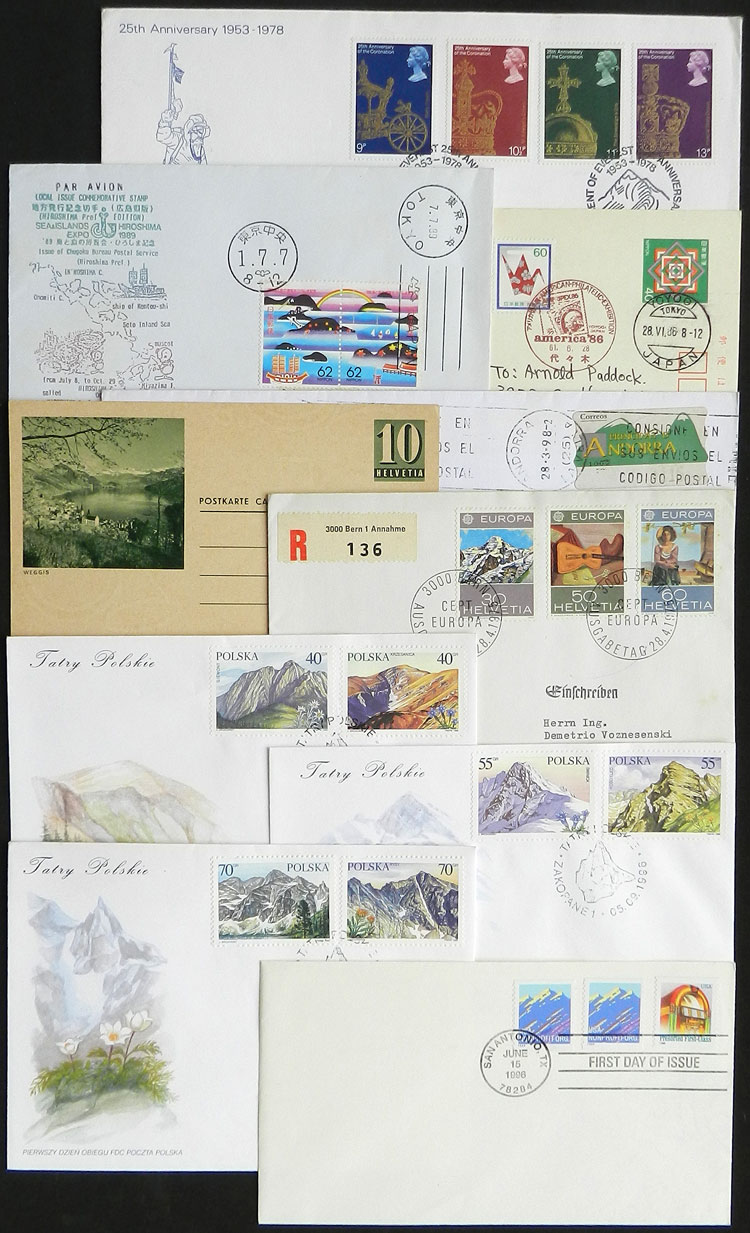 Lot 14 - TOPIC MOUNTAINS Lots and Collections -  Guillermo Jalil - Philatino Auction # 2222 WORLDWIDE + ARGENTINA: Special June auction!