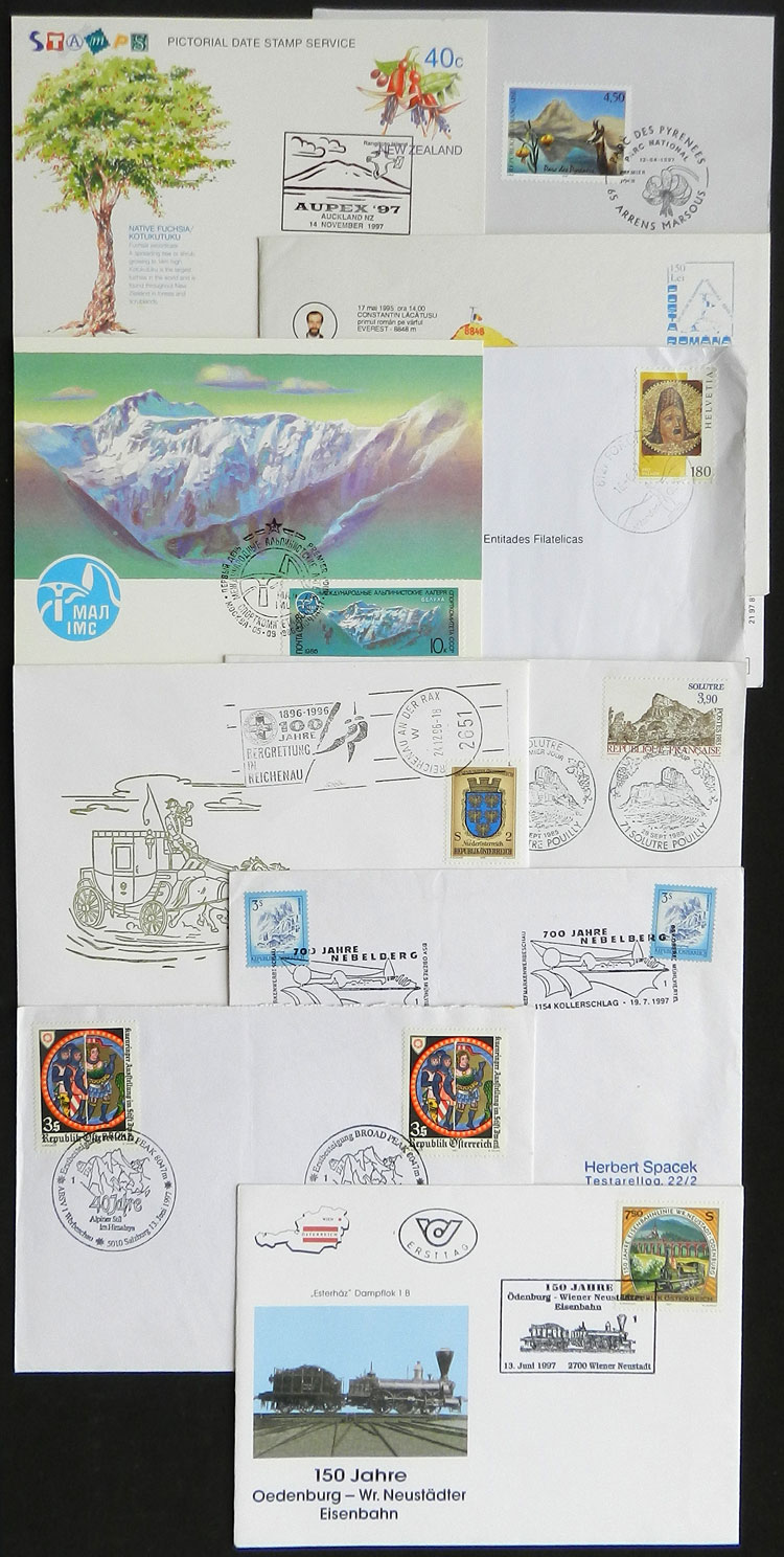 Lot 14 - TOPIC MOUNTAINS Lots and Collections -  Guillermo Jalil - Philatino Auction # 2222 WORLDWIDE + ARGENTINA: Special June auction!