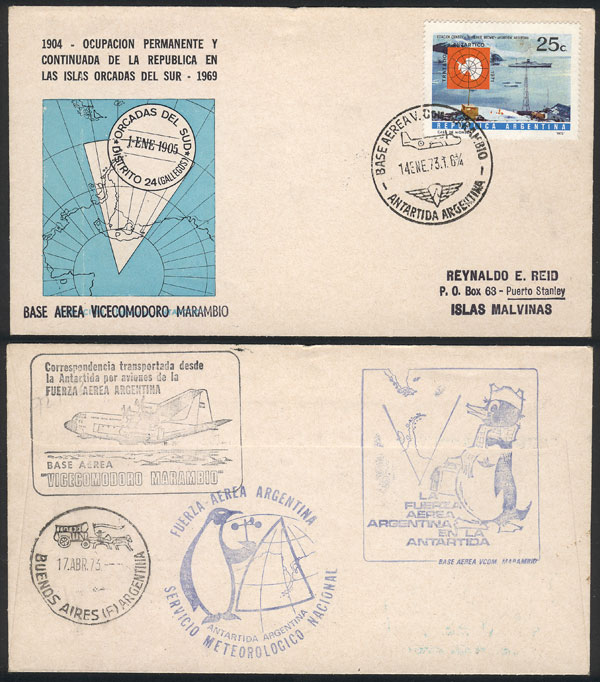 Lot 23 - argentine antarctica postal history -  Guillermo Jalil - Philatino Auction # 2223 ARGENTINA: 