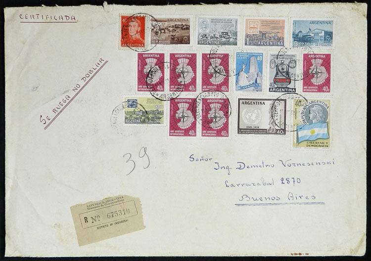 Lot 2207 - Argentina postal history -  Guillermo Jalil - Philatino Auction # 2223 ARGENTINA: 