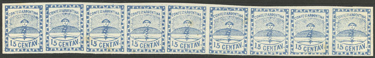 Lot 73 - Argentina confederation -  Guillermo Jalil - Philatino Auction # 2223 ARGENTINA: 
