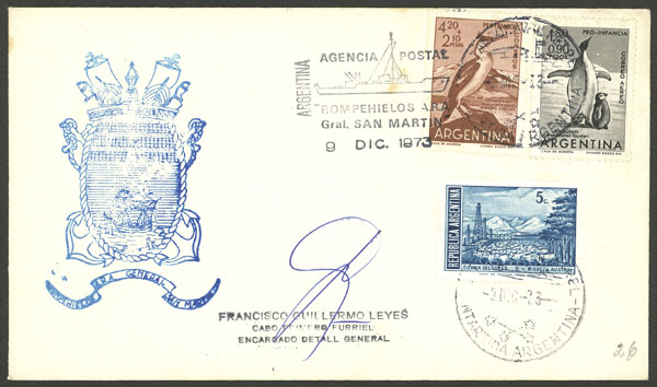 Lot 25 - argentine antarctica postal history -  Guillermo Jalil - Philatino Auction # 2223 ARGENTINA: 