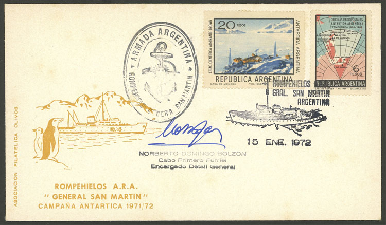 Lot 20 - argentine antarctica postal history -  Guillermo Jalil - Philatino Auction # 2223 ARGENTINA: 