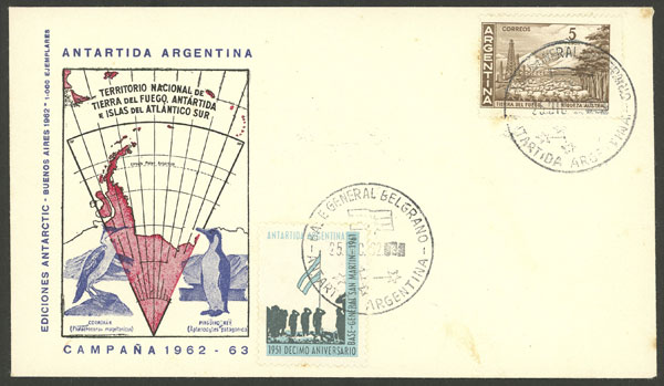 Lot 9 - argentine antarctica postal history -  Guillermo Jalil - Philatino Auction # 2223 ARGENTINA: 