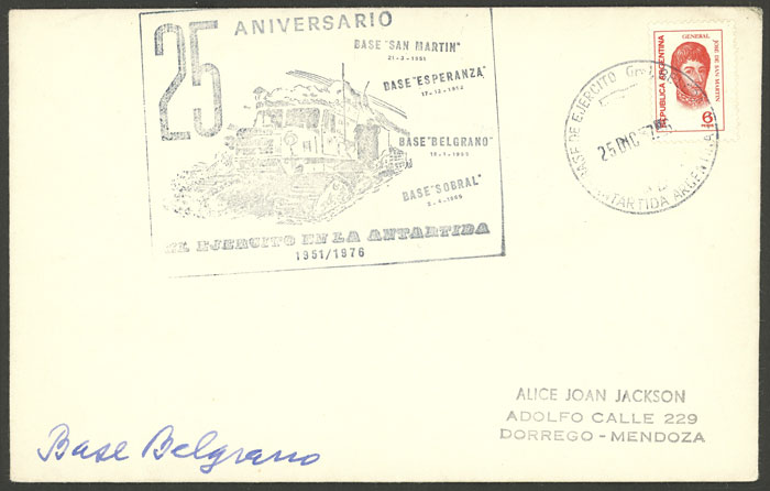 Lot 32 - argentine antarctica postal history -  Guillermo Jalil - Philatino Auction # 2223 ARGENTINA: 