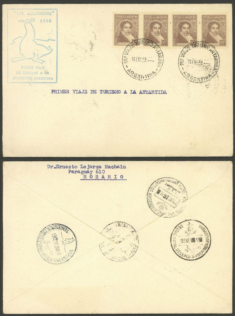 Lot 2 - argentine antarctica postal history -  Guillermo Jalil - Philatino Auction # 2223 ARGENTINA: 