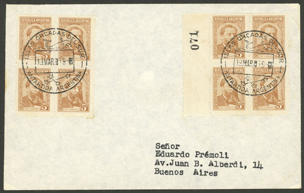 Lot 43 - ARGENTINE ANTARCTICA - ORCADAS postal history -  Guillermo Jalil - Philatino Auction # 2223 ARGENTINA: 