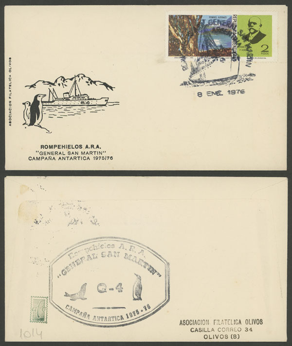 Lot 30 - argentine antarctica postal history -  Guillermo Jalil - Philatino Auction # 2223 ARGENTINA: 