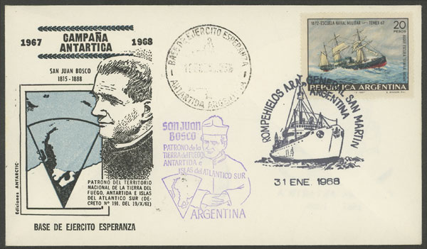 Lot 16 - argentine antarctica postal history -  Guillermo Jalil - Philatino Auction # 2223 ARGENTINA: 