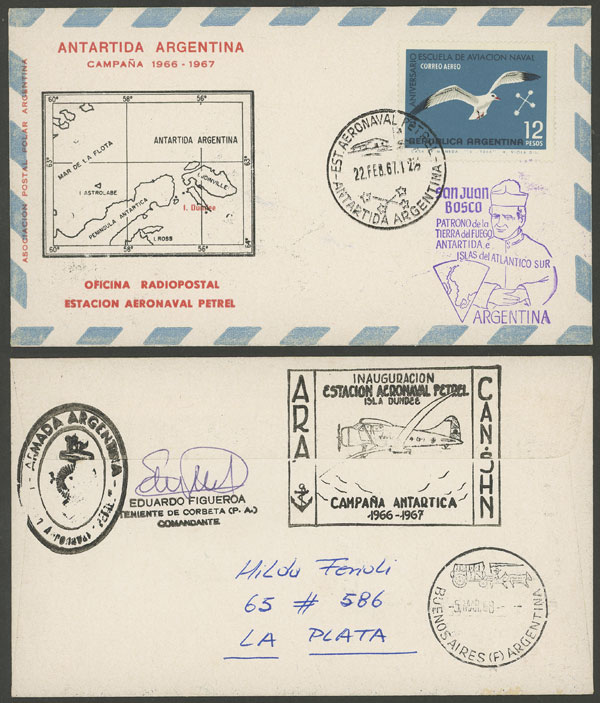 Lot 13 - argentine antarctica postal history -  Guillermo Jalil - Philatino Auction # 2223 ARGENTINA: 