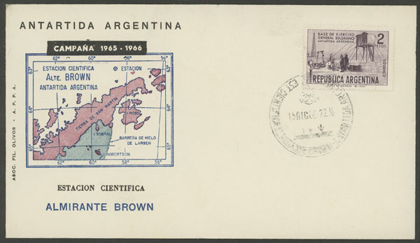 Lot 11 - argentine antarctica postal history -  Guillermo Jalil - Philatino Auction # 2223 ARGENTINA: 