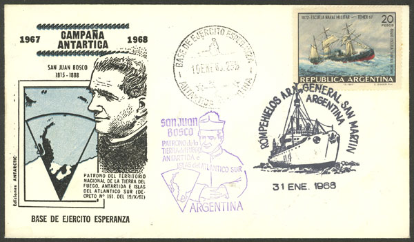 Lot 15 - argentine antarctica postal history -  Guillermo Jalil - Philatino Auction # 2223 ARGENTINA: 