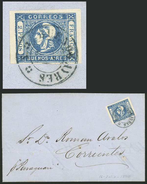 Lot 7 - Argentina cabecitas -  Guillermo Jalil - Philatino Auction # 2224 ARGENTINA: Special July auction