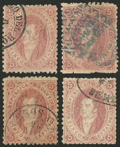 Lot 22 - Argentina rivadavias -  Guillermo Jalil - Philatino Auction # 2224 ARGENTINA: Special July auction