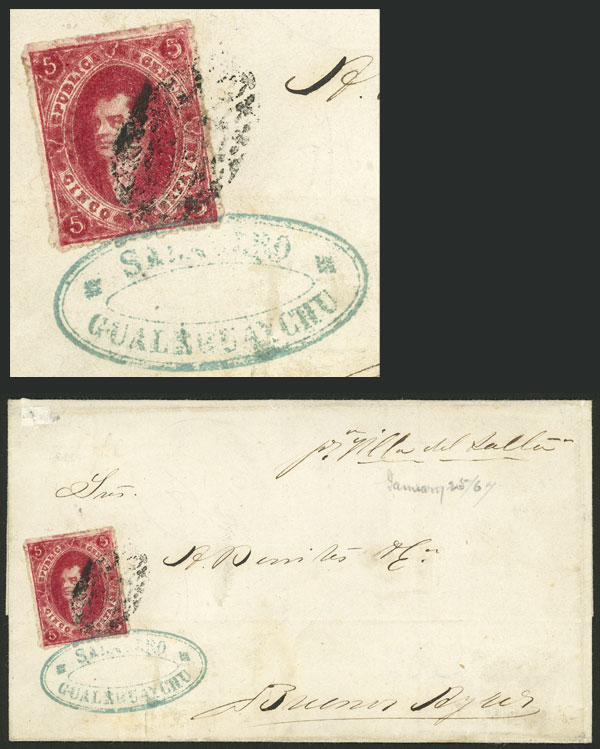 Lot 63 - Argentina rivadavias -  Guillermo Jalil - Philatino Auction # 2224 ARGENTINA: Special July auction