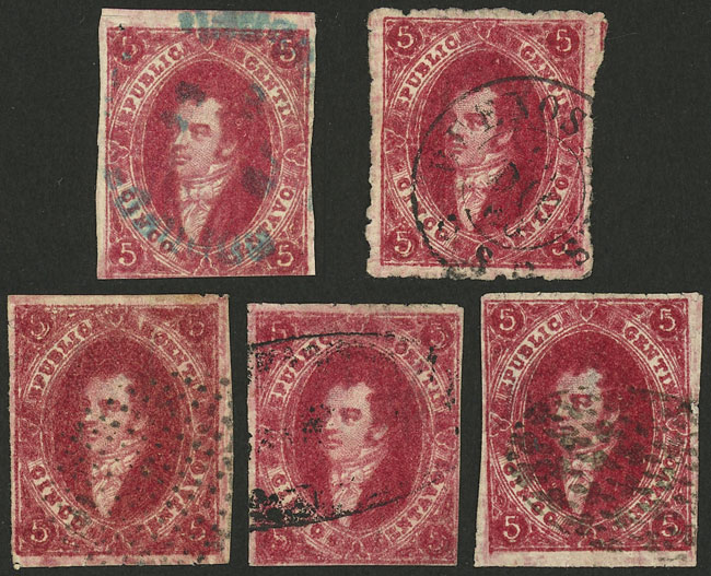 Lot 57 - Argentina rivadavias -  Guillermo Jalil - Philatino Auction # 2224 ARGENTINA: Special July auction