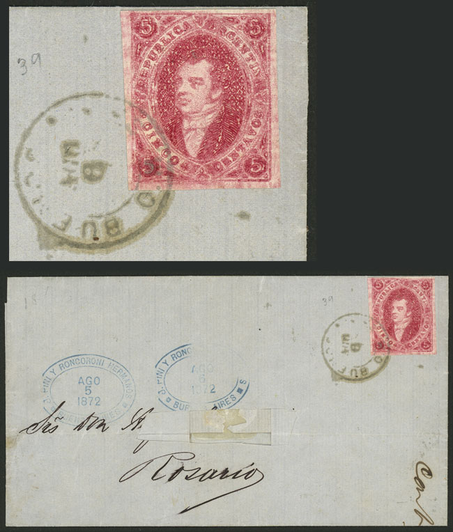 Lot 74 - Argentina rivadavias -  Guillermo Jalil - Philatino Auction # 2224 ARGENTINA: Special July auction