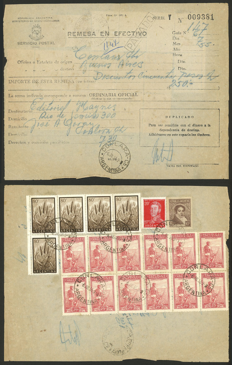 Lot 200 - Argentina postal history -  Guillermo Jalil - Philatino Auction # 2224 ARGENTINA: Special July auction