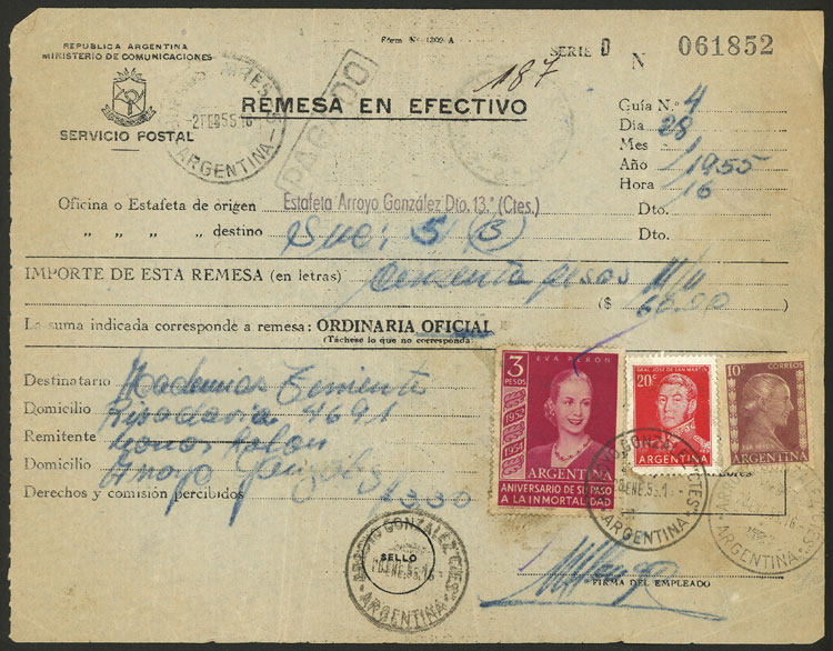 Lot 198 - Argentina postal history -  Guillermo Jalil - Philatino Auction # 2224 ARGENTINA: Special July auction