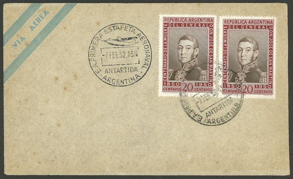 Lot 5 - argentine antarctica postal history -  Guillermo Jalil - Philatino Auction # 2226 ARGENTINA: 'Clearance' auction with very low starts and many interesting lots!