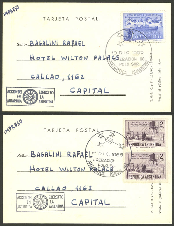 Lot 15 - argentine antarctica postal history -  Guillermo Jalil - Philatino Auction # 2226 ARGENTINA: 'Clearance' auction with very low starts and many interesting lots!