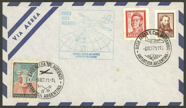 Lot 34 - argentine antarctica postal history -  Guillermo Jalil - Philatino Auction # 2226 ARGENTINA: 'Clearance' auction with very low starts and many interesting lots!