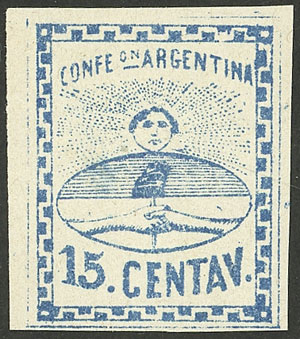 Lot 23 - Argentina confederation - Guillermo Jalil - Philatino Auction # 2227 ARGENTINA: Lot 23 - Argentina confederation - Guillermo Jalil - Philatino Auction # 2227 ARGENTINA: