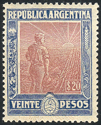 Lot 132 - Argentina general issues -  Guillermo Jalil - Philatino Auction # 2228 ARGENTINA: Special August auction