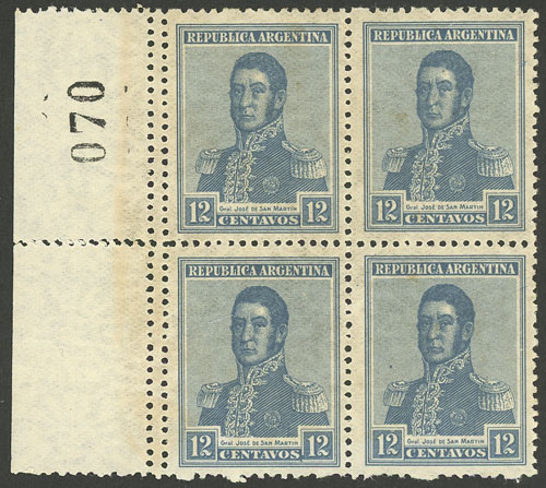 Lot 140 - Argentina general issues -  Guillermo Jalil - Philatino Auction # 2228 ARGENTINA: Special August auction