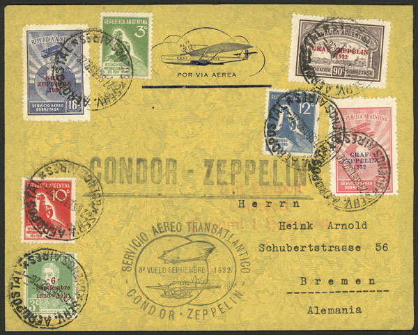 Lot 116 - Argentina airmail -  Guillermo Jalil - Philatino Auction # 2231 ARGENTINA: Special mini-auction of late August