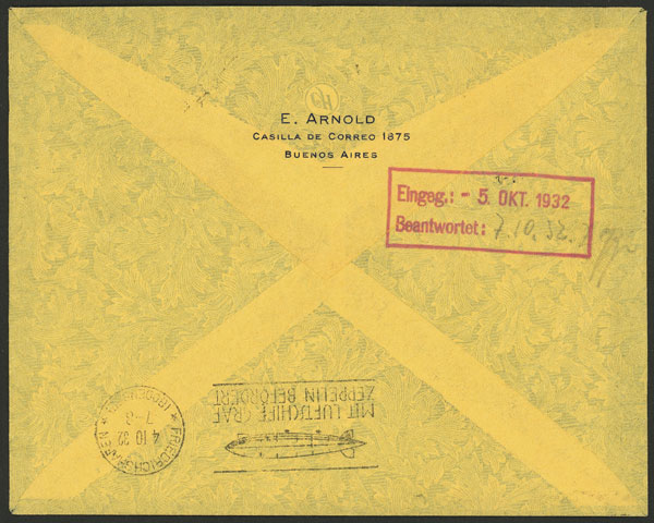 Lot 116 - Argentina airmail -  Guillermo Jalil - Philatino Auction # 2231 ARGENTINA: Special mini-auction of late August
