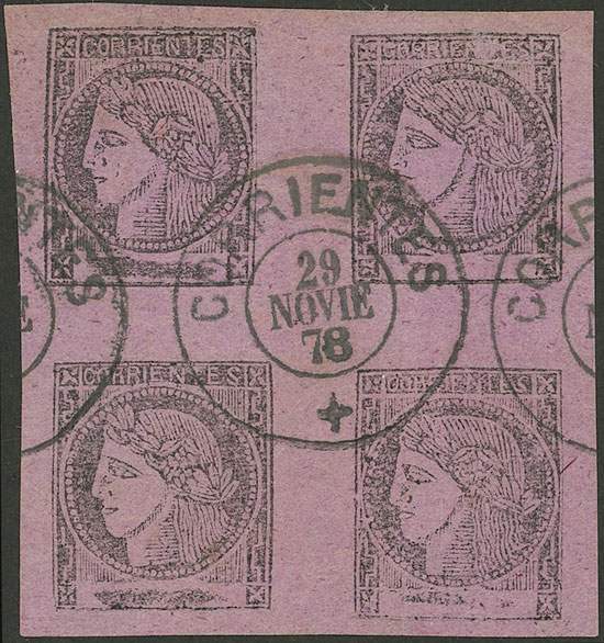 Lot 45 - Argentina corrientes -  Guillermo Jalil - Philatino Auction # 2232 ARGENTINA: Special September auction