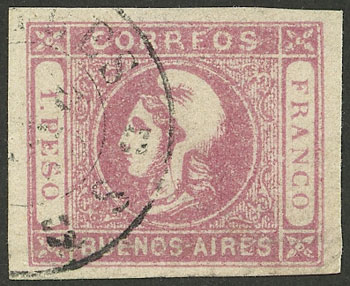 Lot 11 - Argentina cabecitas -  Guillermo Jalil - Philatino Auction # 2232 ARGENTINA: Special September auction