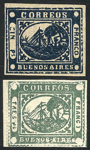 Lot 5 - Argentina barquitos -  Guillermo Jalil - Philatino Auction # 2235 ARGENTINA: General auction with many 