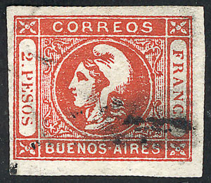 Lot 9 - Argentina cabecitas -  Guillermo Jalil - Philatino Auction # 2235 ARGENTINA: General auction with many 