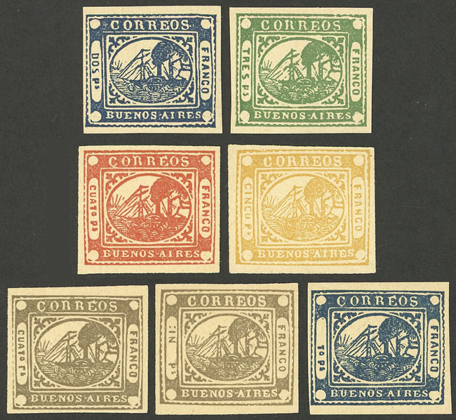 Lot 4 - Argentina barquitos -  Guillermo Jalil - Philatino Auction # 2235 ARGENTINA: General auction with many 