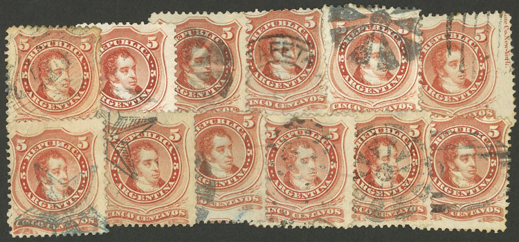 Lot 165 - Argentina general issues -  Guillermo Jalil - Philatino Auction # 2235 ARGENTINA: General auction with many 